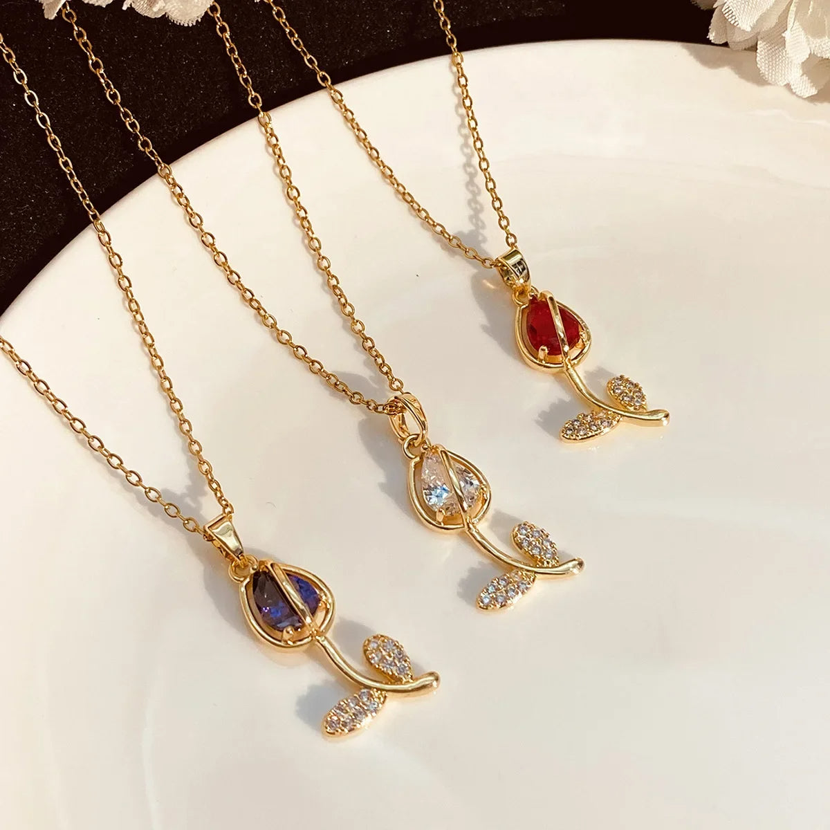 Collar Flor Tulipan + Caja de 🎁