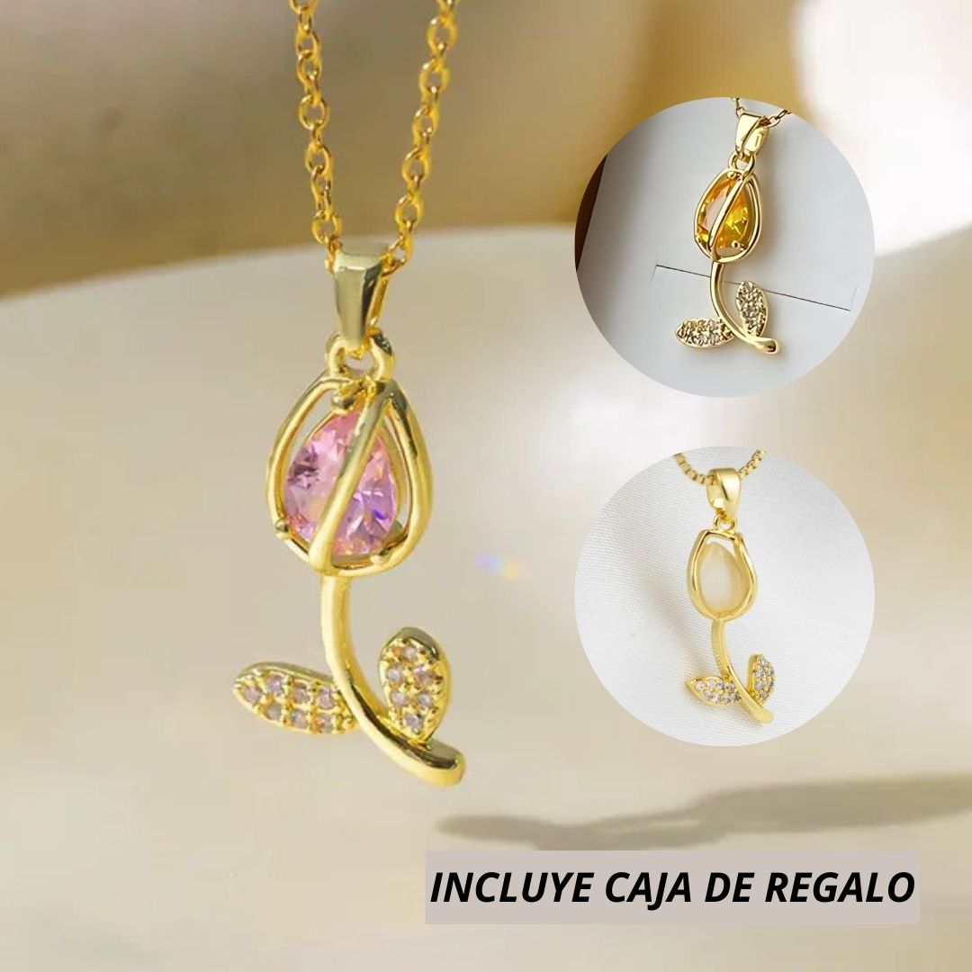 Collar Flor Tulipan + Caja de 🎁